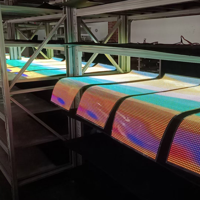 P6 P10 Şeffaf LED Ekran Paneli Yatak İçi için Esnek Tam Renkli