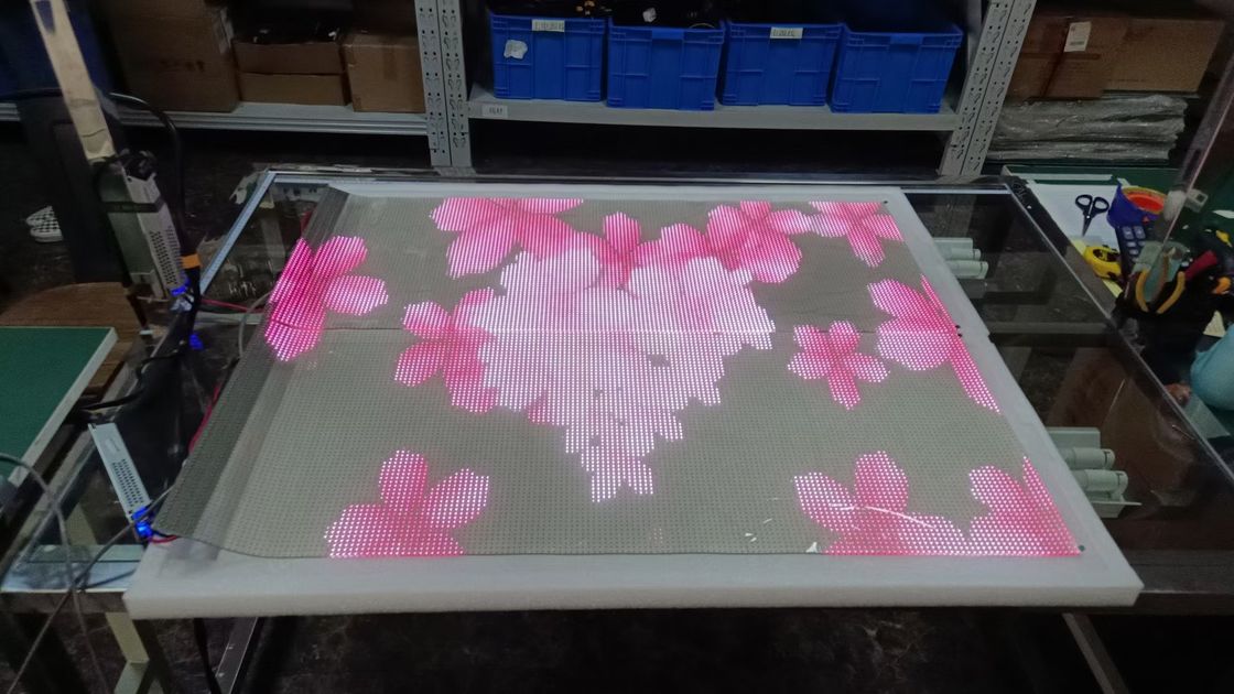 P6 P10 Şeffaf LED Ekran Paneli Yatak İçi için Esnek Tam Renkli