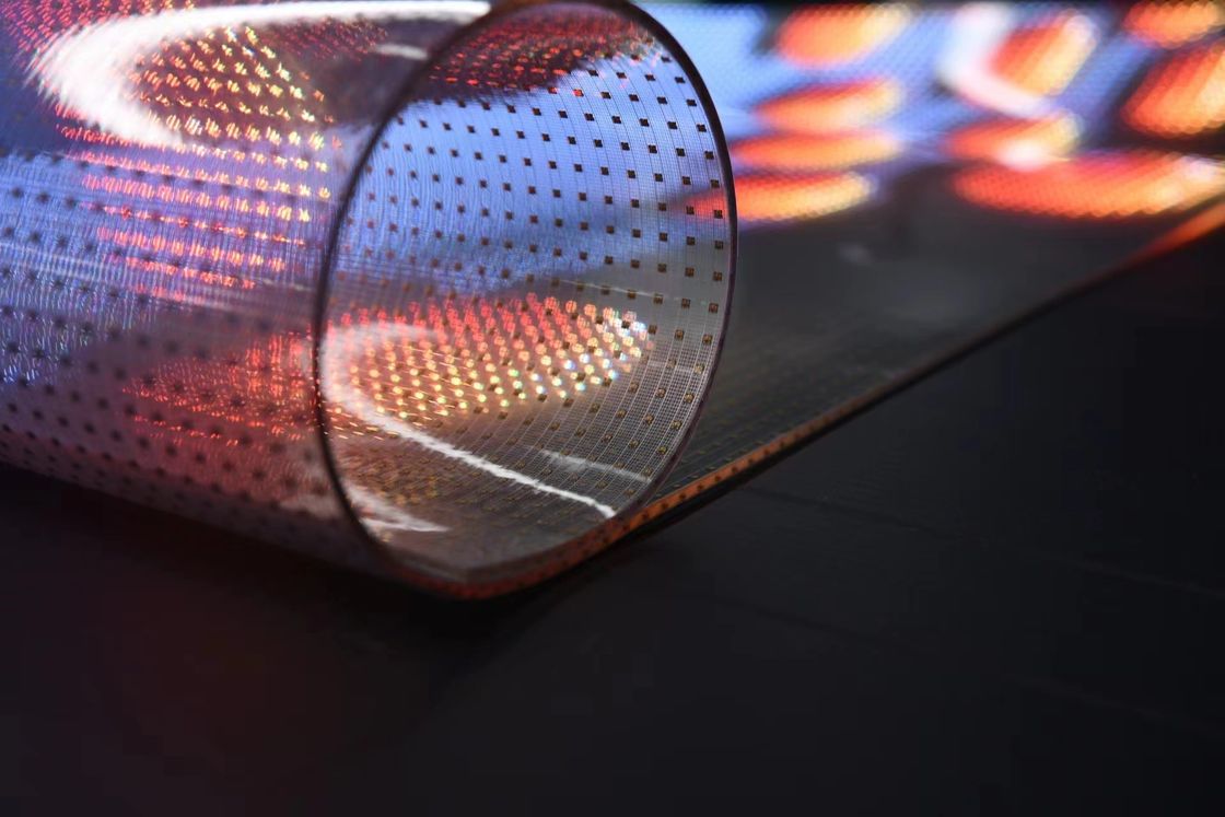 P6 P10 Şeffaf LED Ekran Paneli Yatak İçi için Esnek Tam Renkli