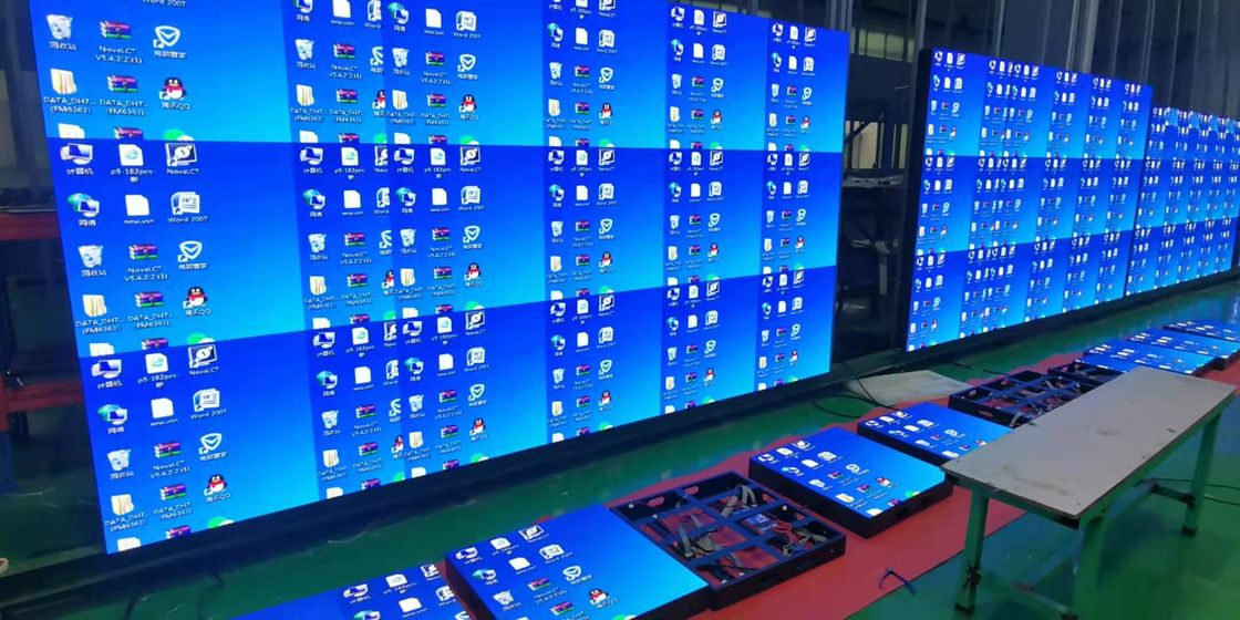 Çok renkli kapalı LED duvar ekran paneli P3.91 P5.95 Sabit kurulum