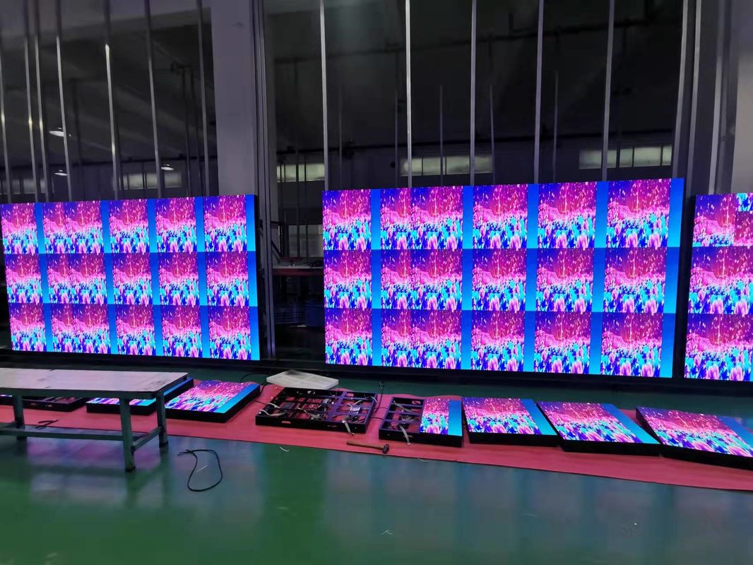 Çok renkli kapalı LED duvar ekran paneli P3.91 P5.95 Sabit kurulum