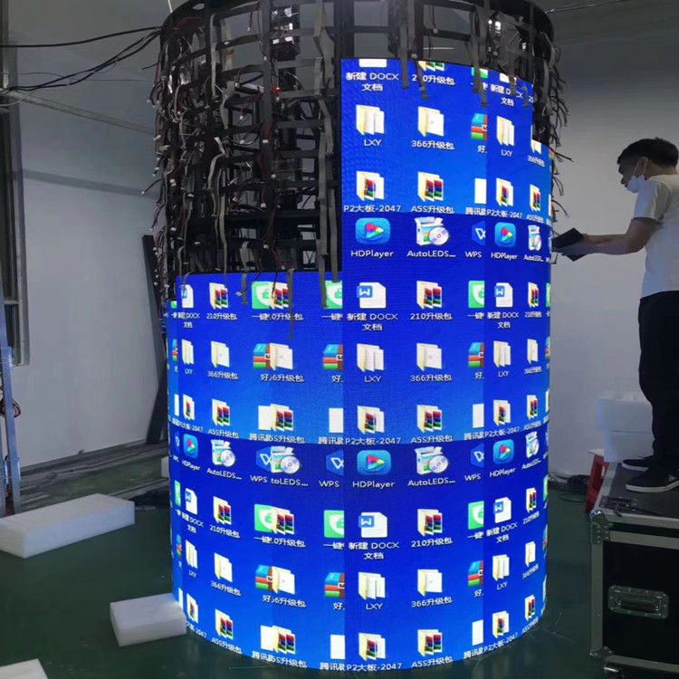 Hafif Flex LED Ekran Duvar Ekranı Çok Renkli 2mm Piksel Pitch