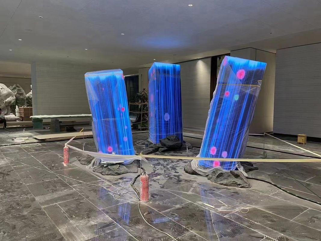 Dikişsiz Köşe Eğilmiş LED Video Duvarı, Sergi LED Ekran Yumuşak Modülü